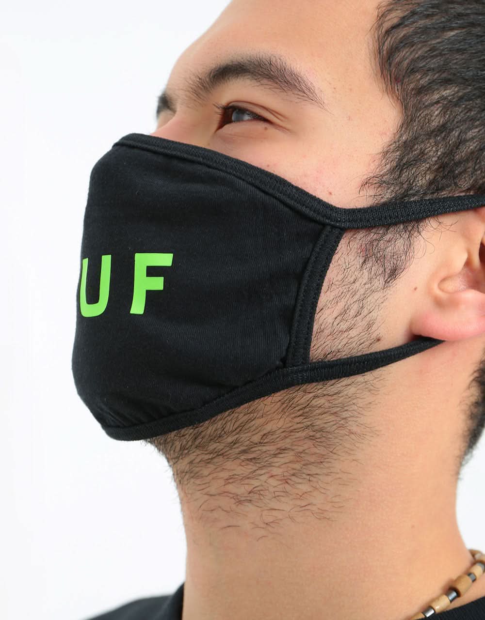 HUF OG Logo Face Mask - Black - Image 2