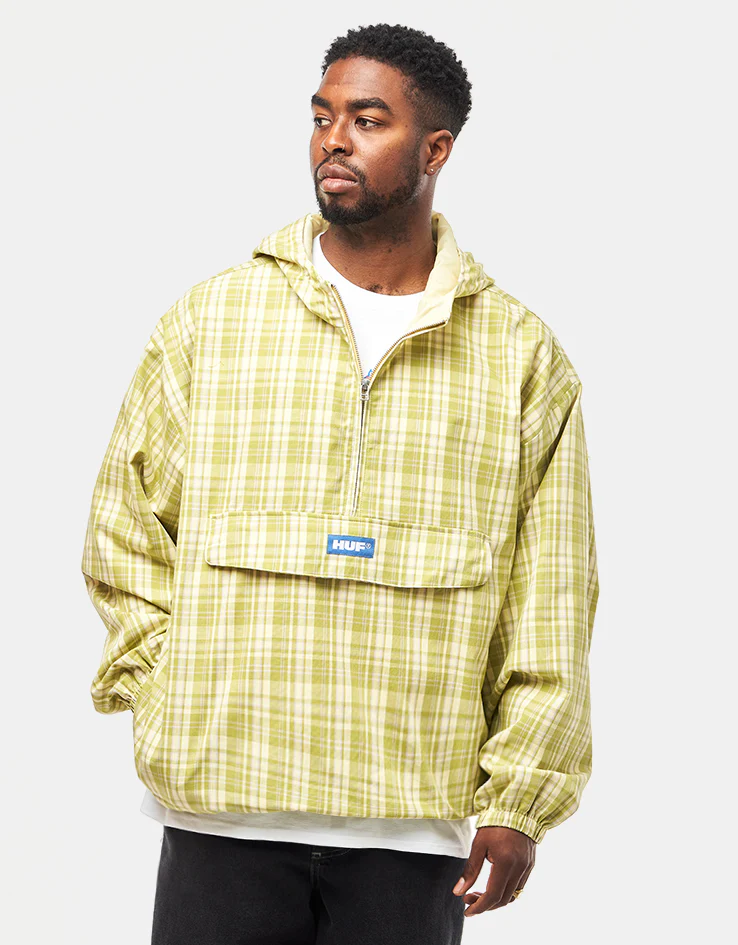 HUF Rivington Plaid Anorak - Tarragon