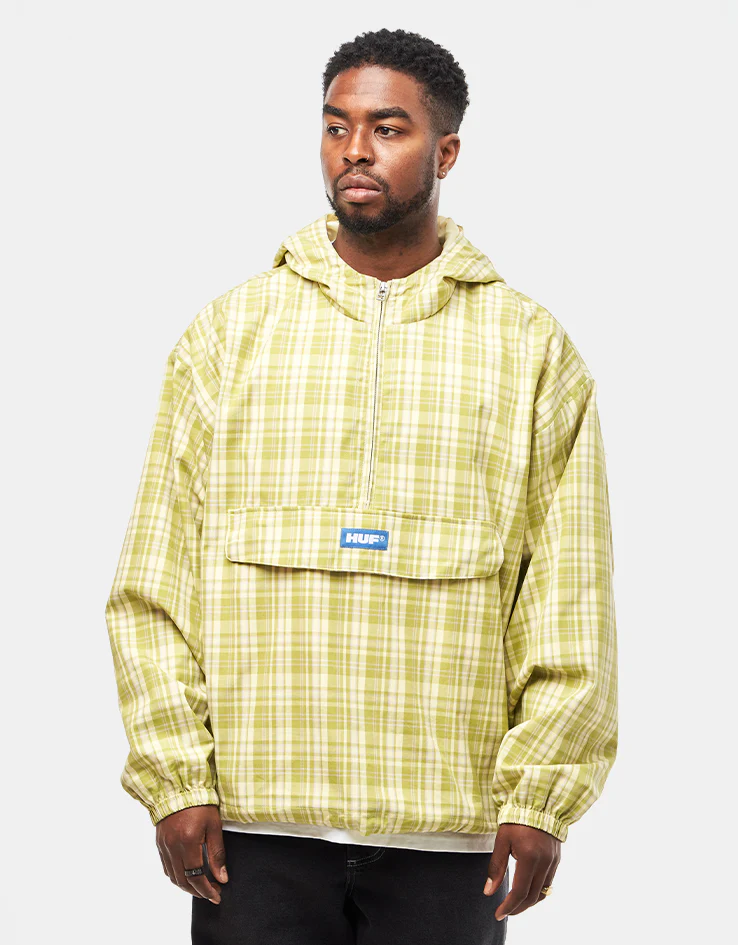 HUF Rivington Plaid Anorak - Tarragon - Image 2
