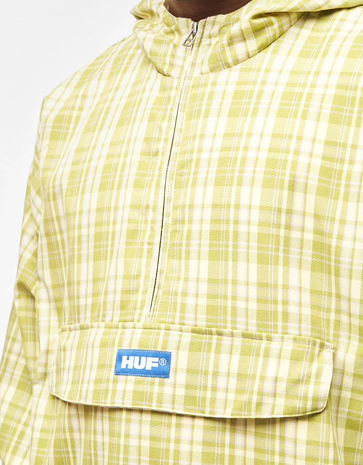 HUF Rivington Plaid Anorak - Tarragon - Image 4