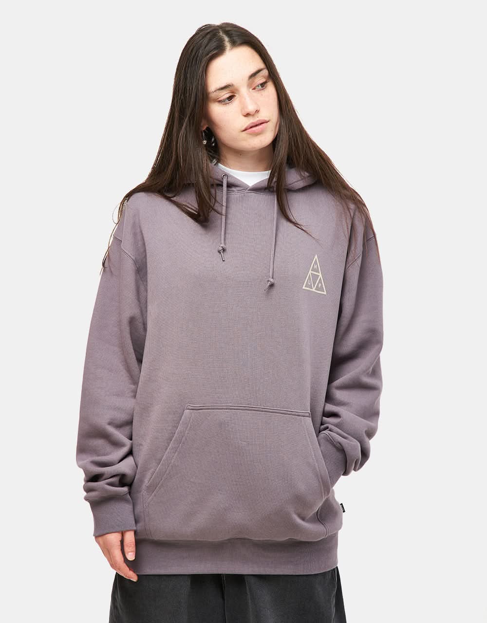 HUF Set Triple Triangle Pullover Hoodie - Light Plum - Image 7