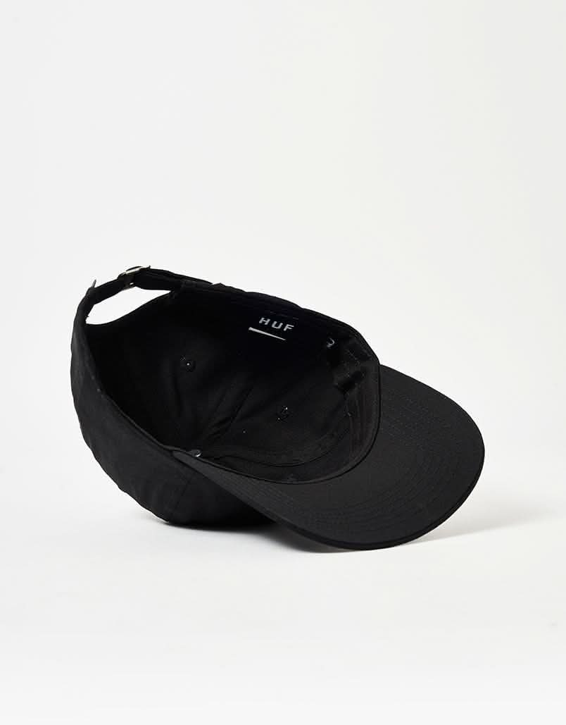 HUF Star Box Logo 6 Panel Curved Visor Cap - Black - Image 5