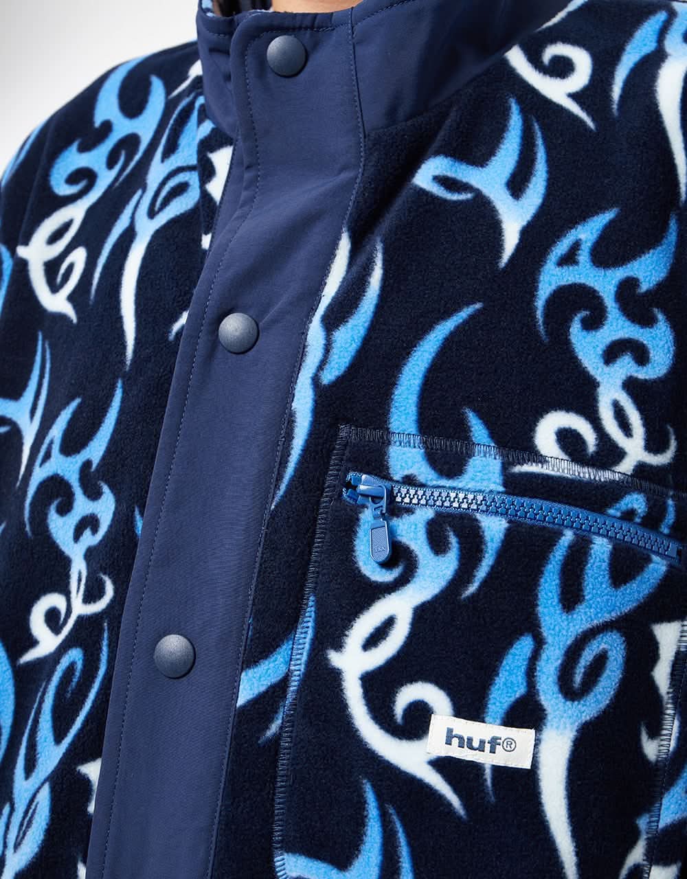 HUF Static Polar Fleece - Navy - Image 3