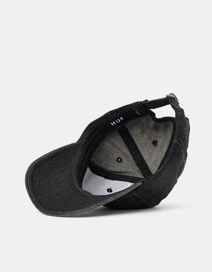 HUF Token 6 Panel Washed Cap - Black - Image 6