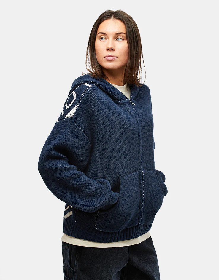 HUF Token Zip Hooded Sweater - Navy - Image 9