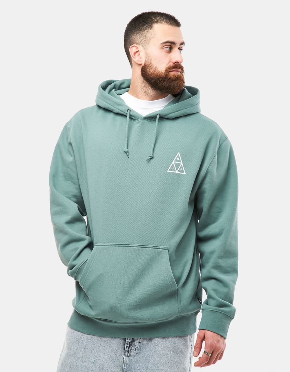 HUF Triple Triangle Pullover Hoodie - Sage - Image 2