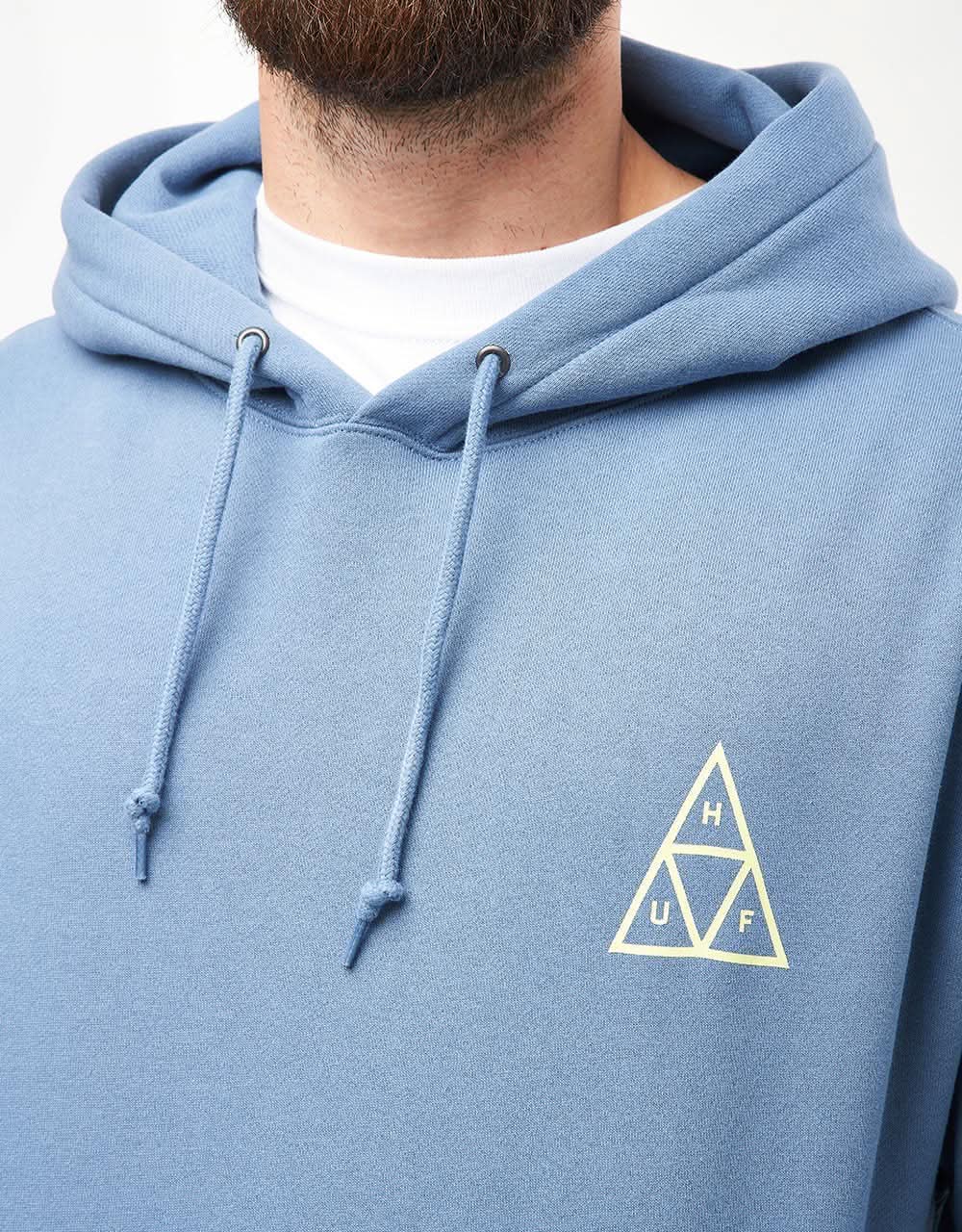 HUF Triple Triangle Pullover Hoodie - Slate Blue - Image 4