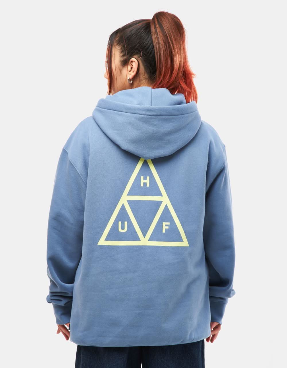 HUF Triple Triangle Pullover Hoodie - Slate Blue - Image 7