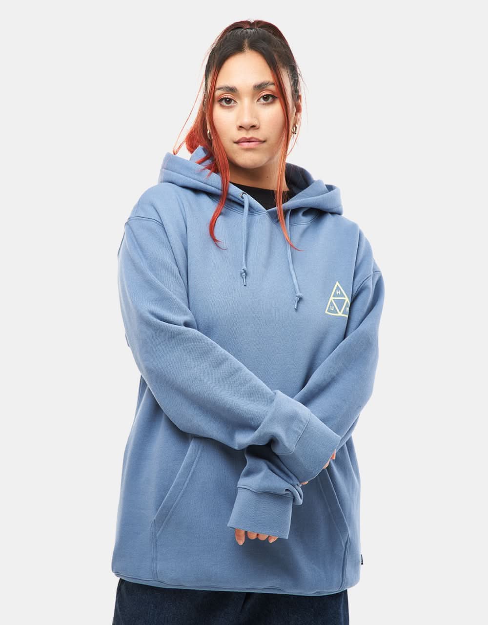 HUF Triple Triangle Pullover Hoodie - Slate Blue - Image 8