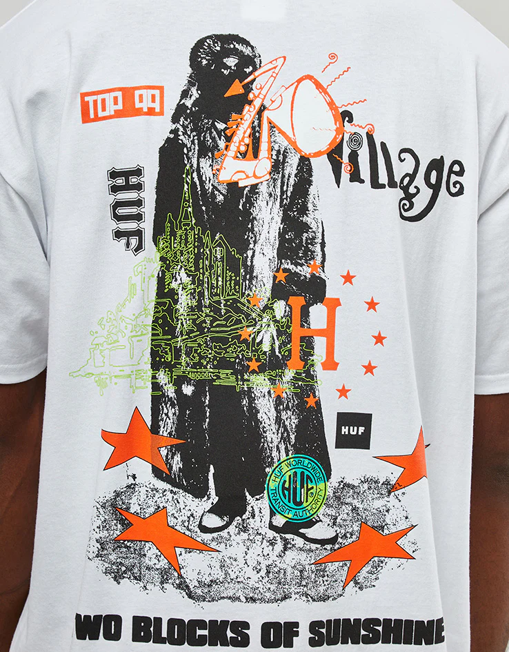 HUF Two Blocks Of Sunshine T-Shirt - White - Image 3