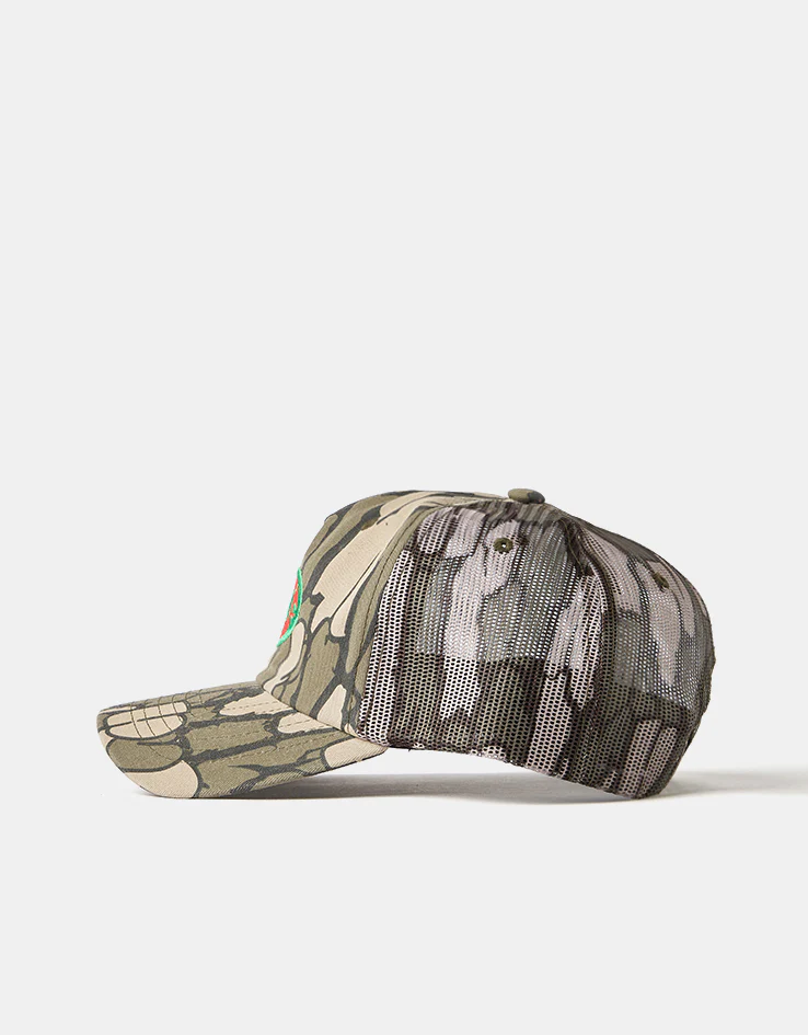 HUF Warped Camo Trucker Hat - Muted Camo - Image 2