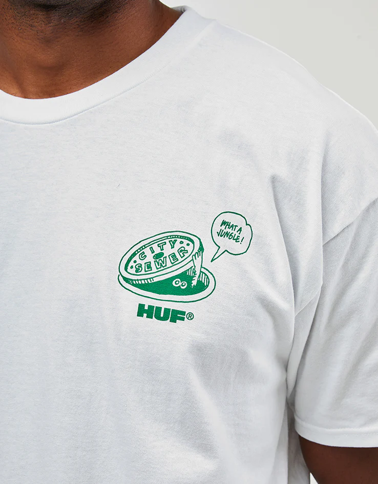HUF What A Jungle T-Shirt - White - Image 4