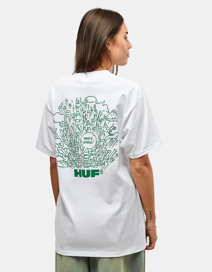 HUF What A Jungle T-Shirt - White - Image 5