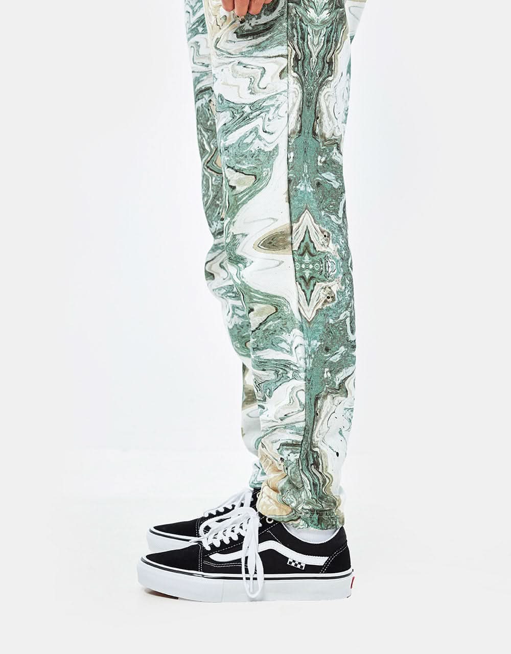 HUF Womens Swirl Fleece Pant - Olive - Image 5