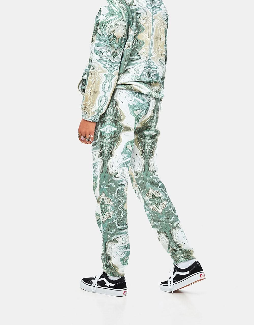 HUF Womens Swirl Fleece Pant - Olive - Image 6