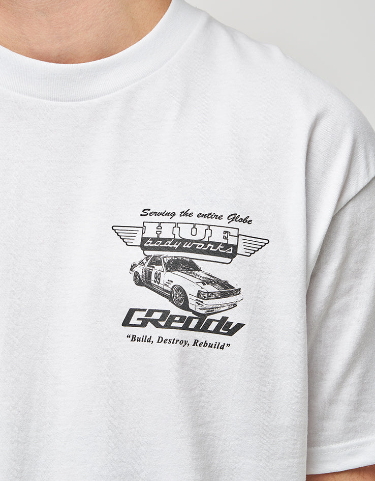 HUF x GReddy Body Works T-Shirt - White - Image 4