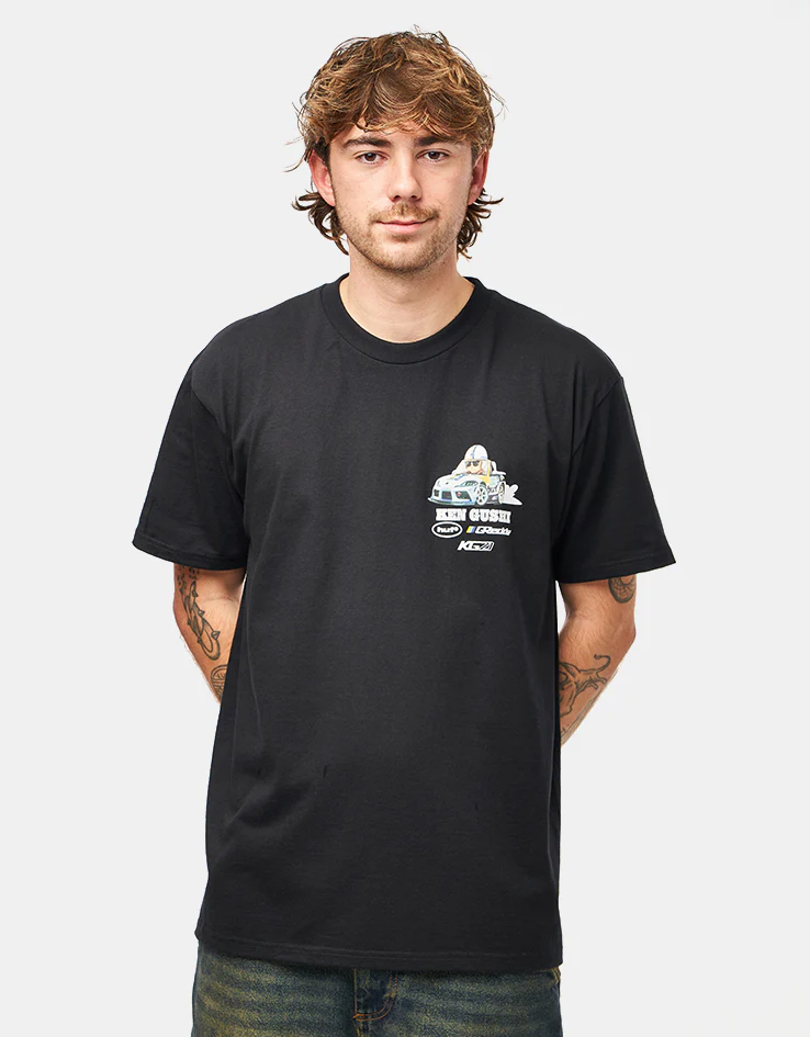 HUF x GReddy Gushi T-Shirt - Black - Image 2