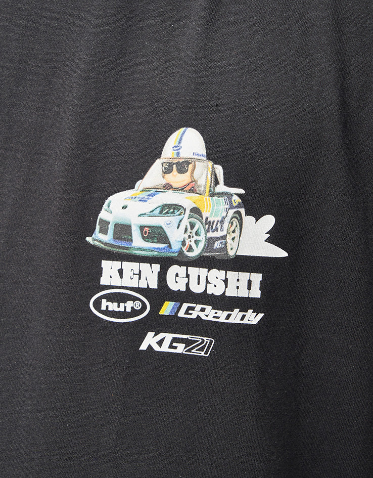 HUF x GReddy Gushi T-Shirt - Black - Image 4