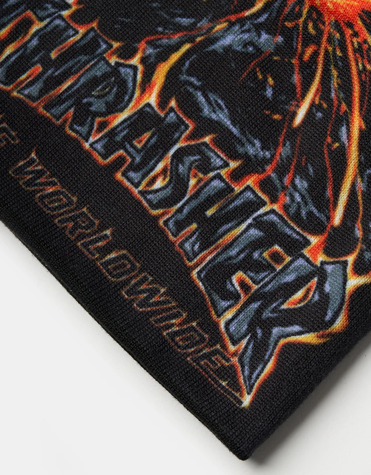 HUF x Thrasher Meltdown Reversible Beanie - Black - Image 3