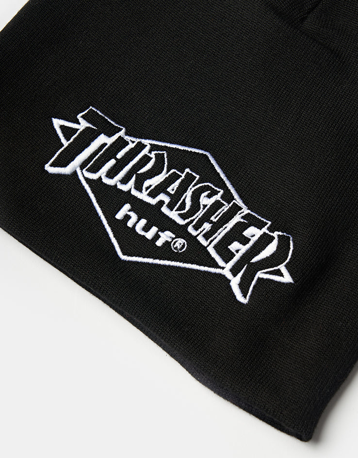 HUF x Thrasher Meltdown Reversible Beanie - Black - Image 5