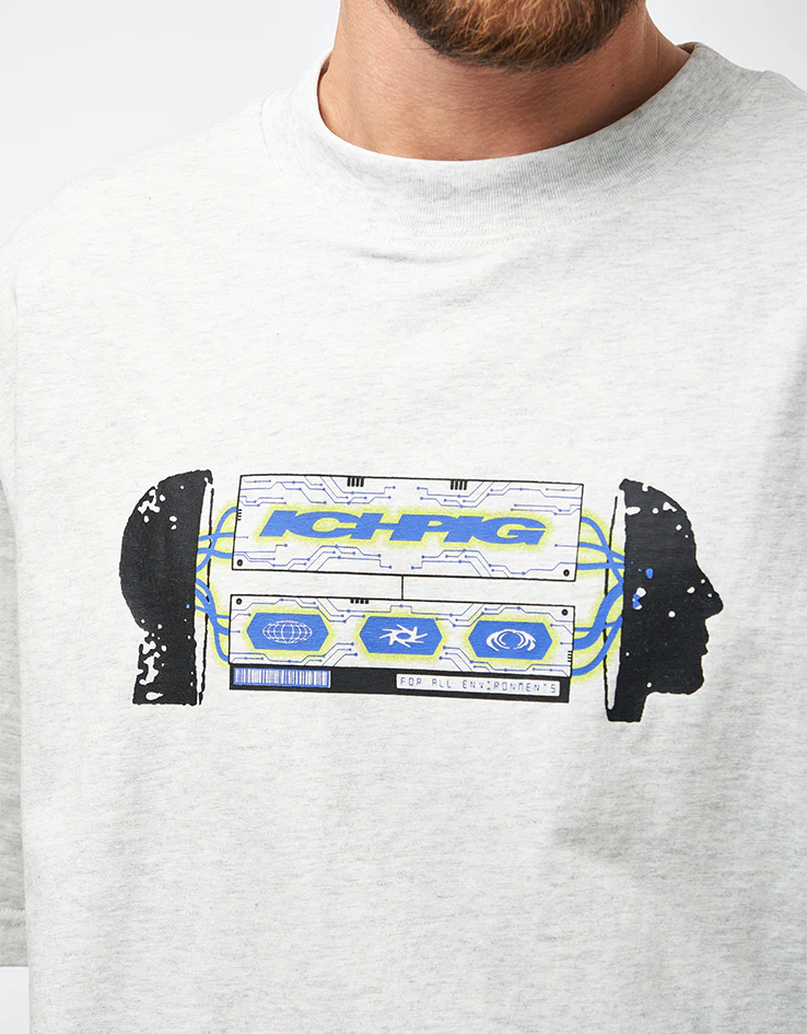 ICHPIG Headwave T-Shirt - White Marle - Image 3