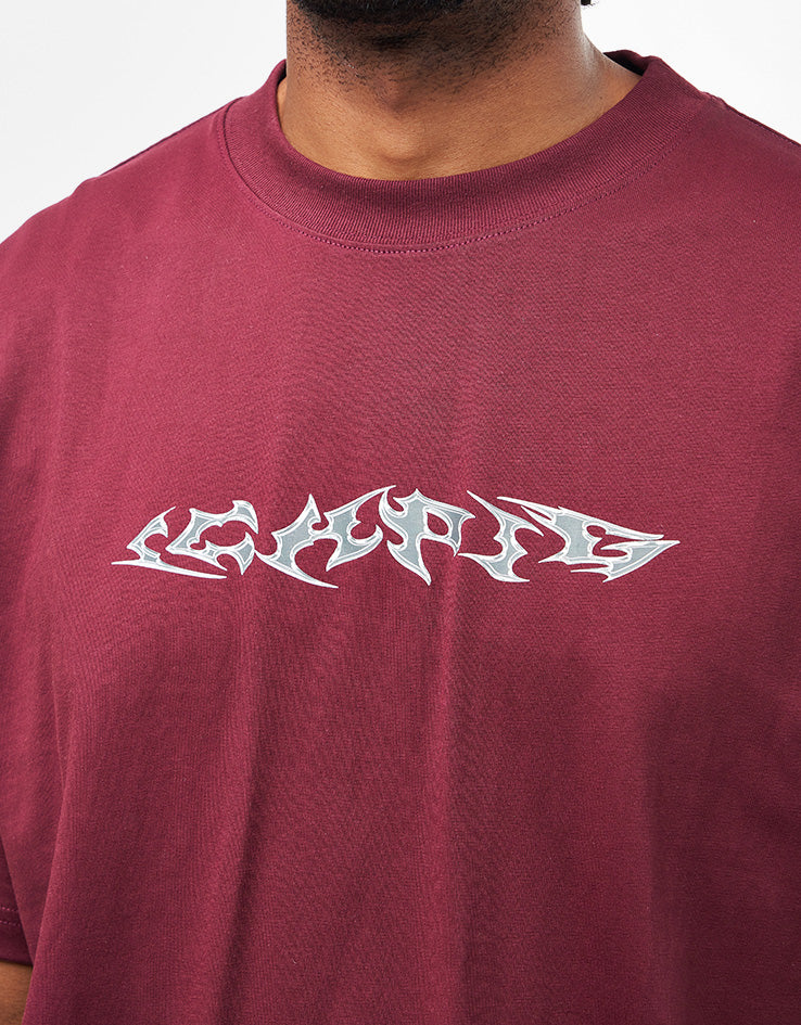 ICHPIG Razor T-Shirt - Dark Maroon - Image 3