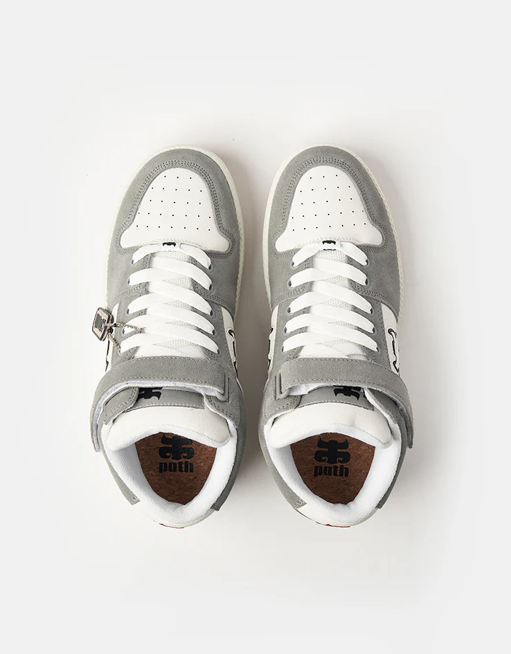 IPATH Grasshopper Skate Shoes - Cement/White Leather - Image 2