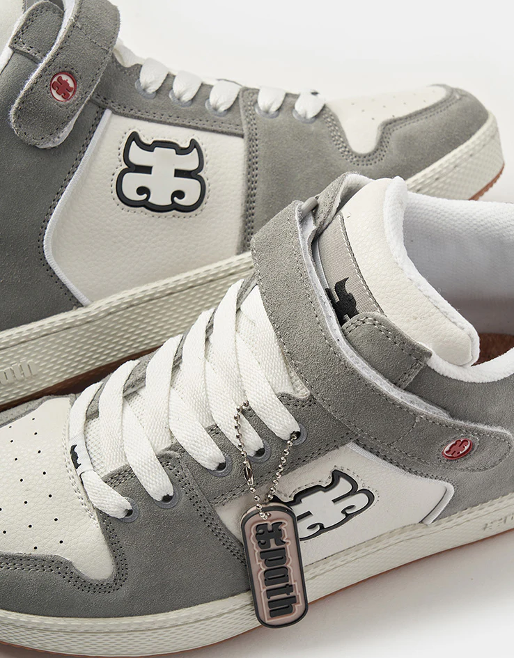 IPATH Grasshopper Skate Shoes - Cement/White Leather - Image 5