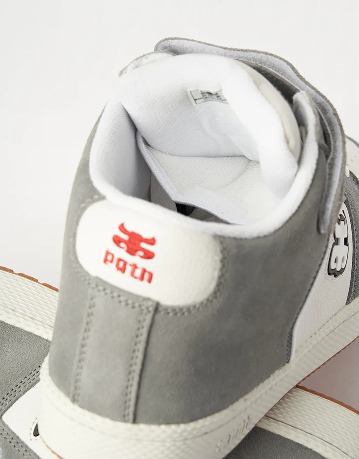 IPATH Grasshopper Skate Shoes - Cement/White Leather - Image 8