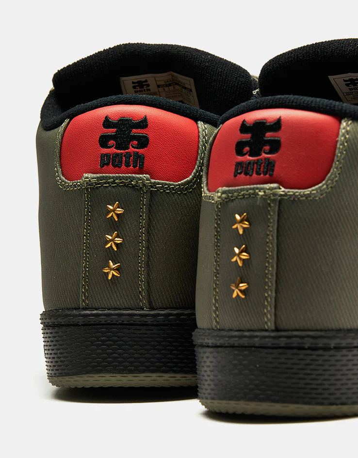 IPATH Grasshopper Skate Shoes - Green Waxed Canvas - Image 6