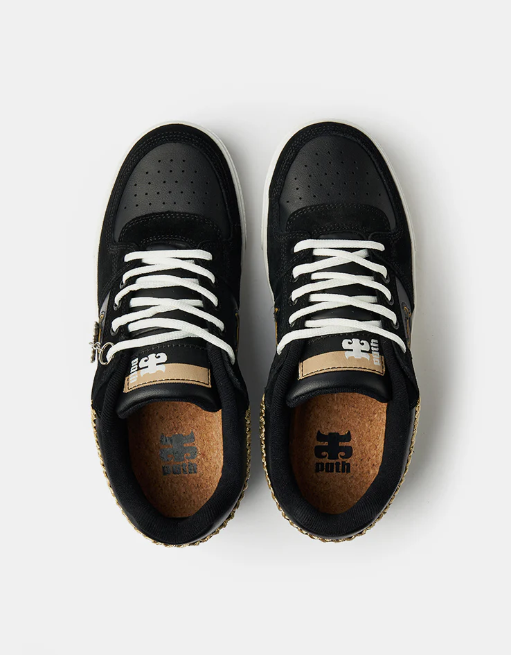 IPATH Reed Low Skate Shoes - Black Leather/Short Suede - Image 2