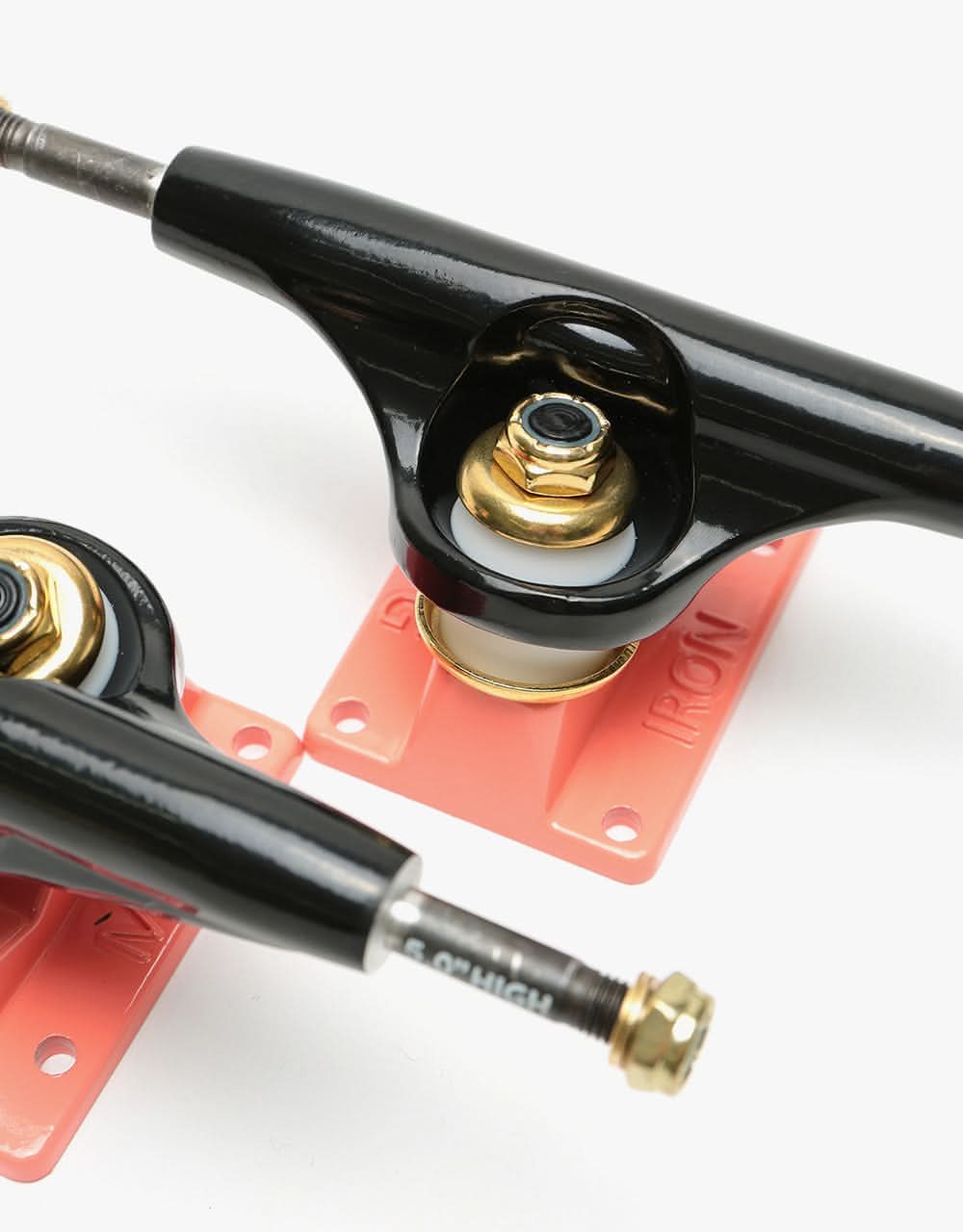 Iron 5.0 High Coral Skateboard Trucks (Pair) - Image 4
