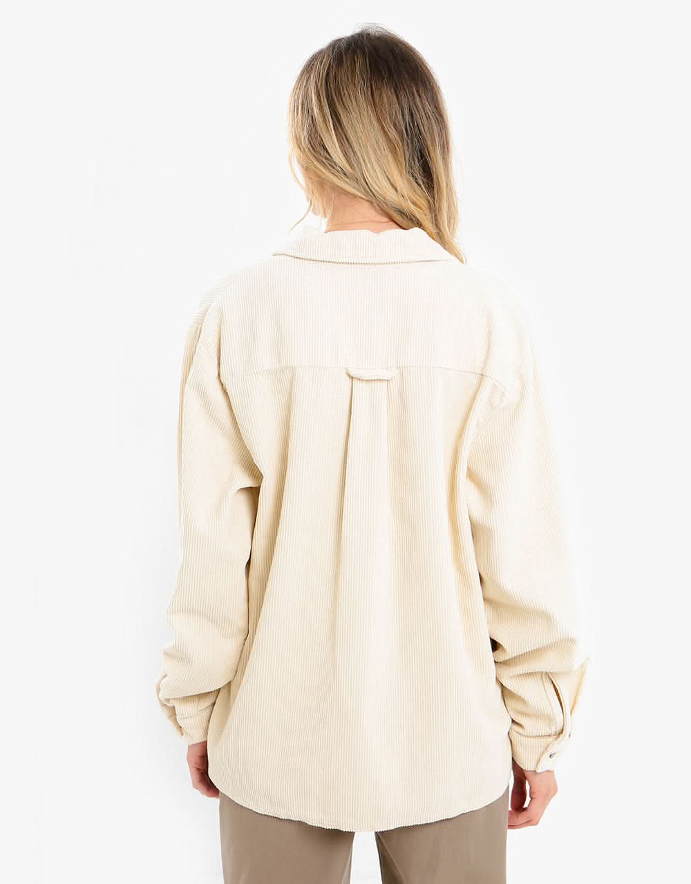 Kickers® Womens Cord Oversized Shirt - Beige - Image 3