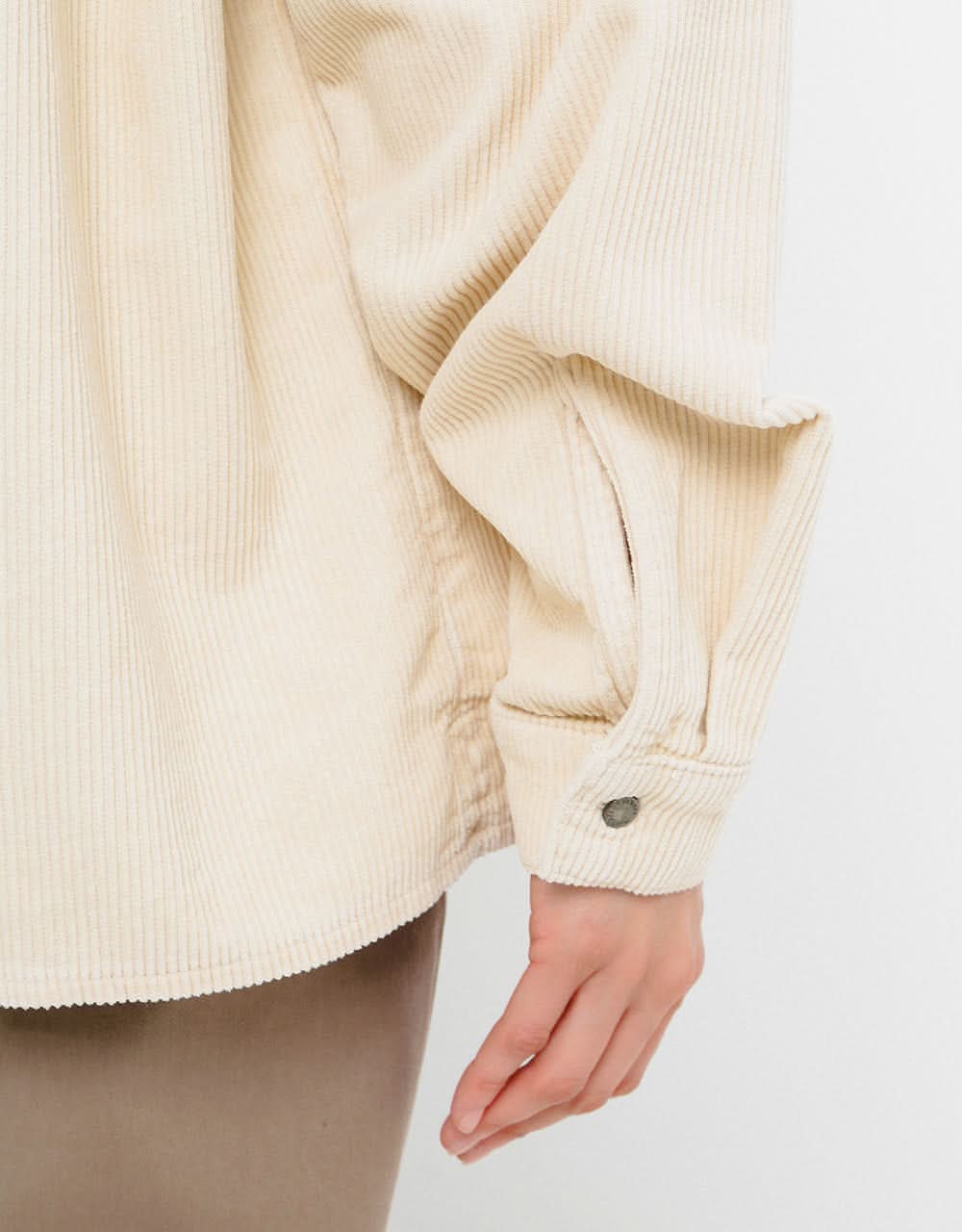 Kickers® Womens Cord Oversized Shirt - Beige - Image 5
