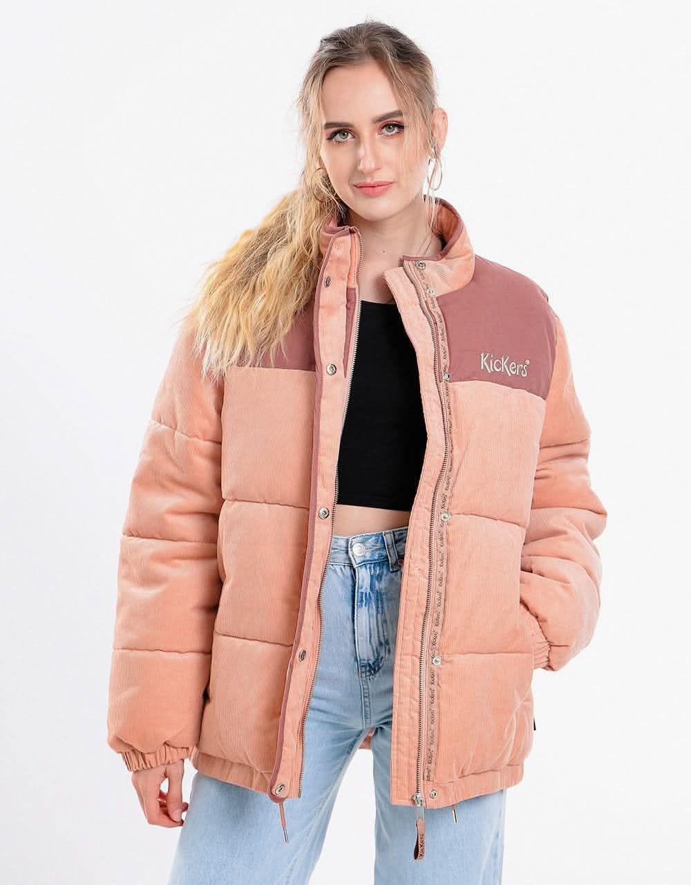 Kickers® Womens Cord Puffer - Dusty Pink - Image 7
