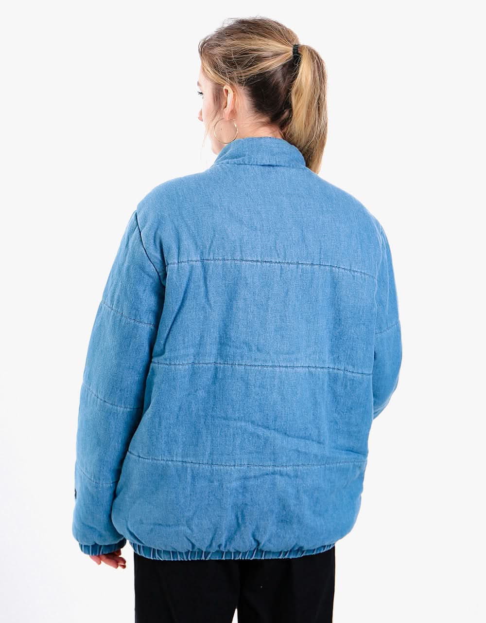 Kickers® Womens Denim Puffer Jacket - Mid Blue - Image 3