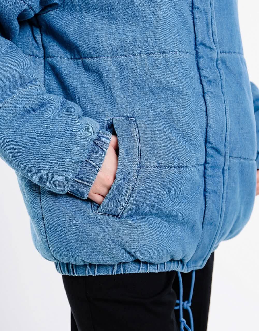 Kickers® Womens Denim Puffer Jacket - Mid Blue - Image 6