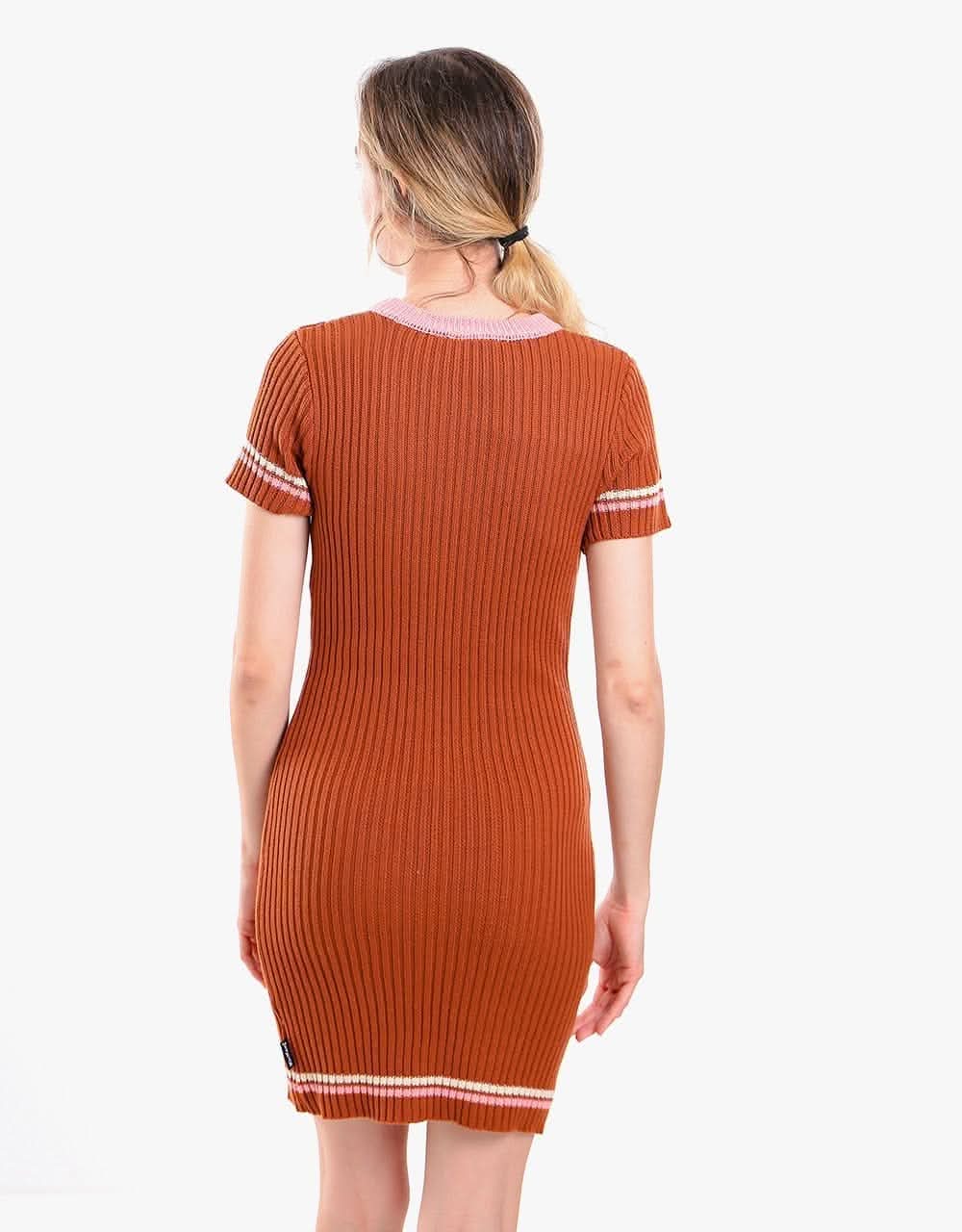Kickers® Womens Rib Knit Mini Dress - Rust - Image 4