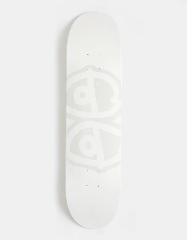 Krooked Eyes White Skateboard Deck - 8.06"