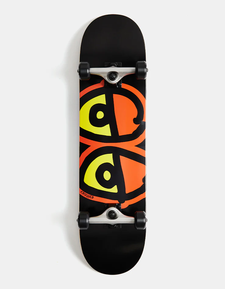 Krooked Glow Eyes Complete Skateboard - 8"