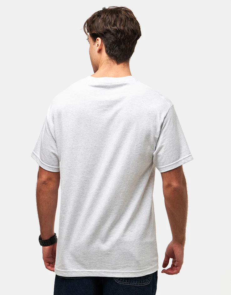 Krooked Mad Back Fill T-Shirt - Ash Grey/Multi - Image 2