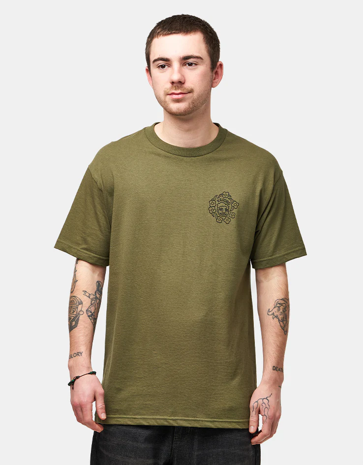 Krooked MG T-Shirt - Military Green/Black/Multi - Image 2