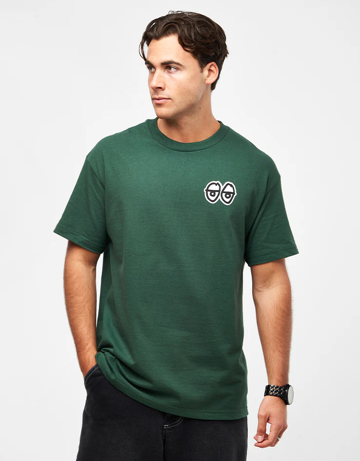Krooked Strait Eyes T-Shirt - Forest/Black/White - Image 2