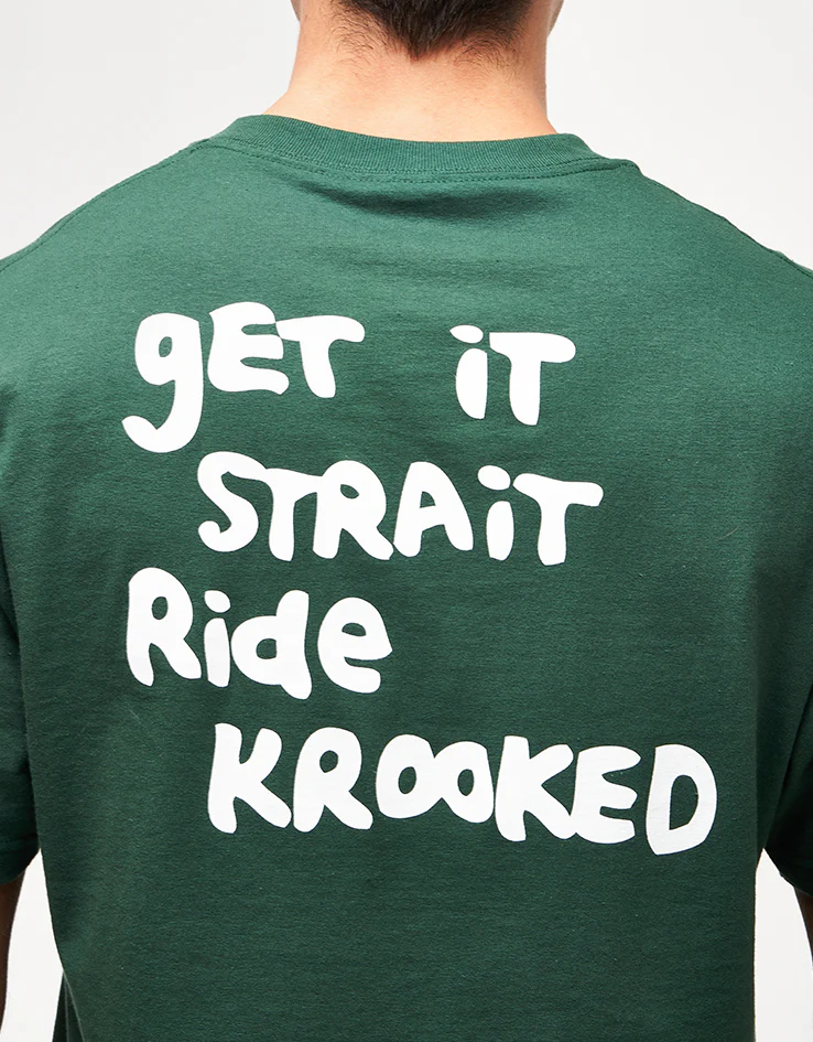 Krooked Strait Eyes T-Shirt - Forest/Black/White - Image 3