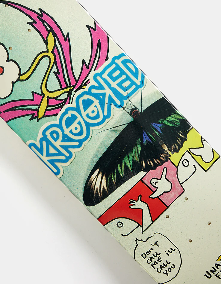 Krooked Una Butterfly Call Skateboard Deck - 8.5" - Image 2