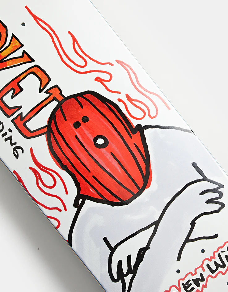 Krooked Wilson Fire Mask Skateboard Deck - 8.75" - Image 3
