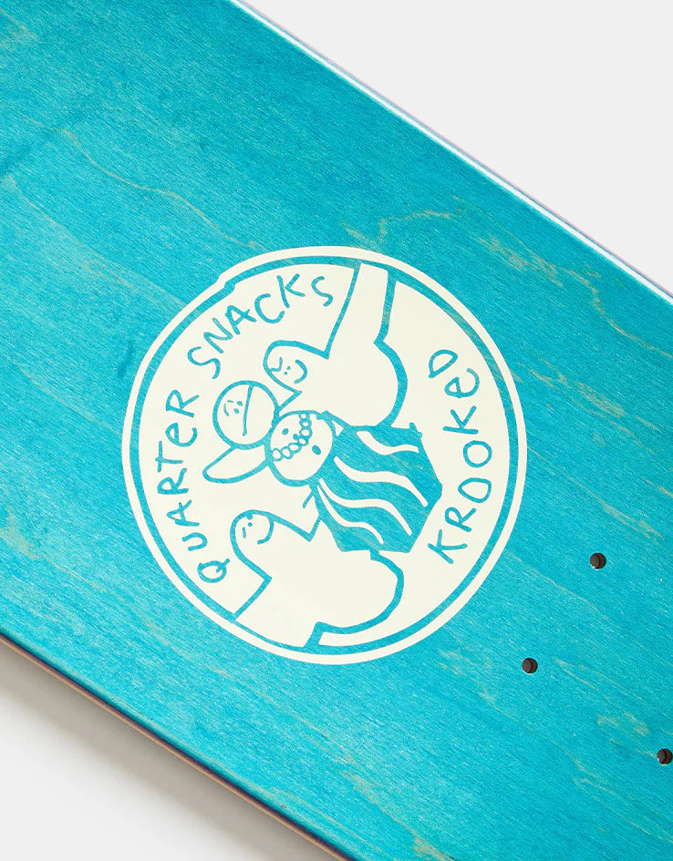 Krooked x Quartersnacks Snackman Skateboard Deck - 8.5" - Image 4