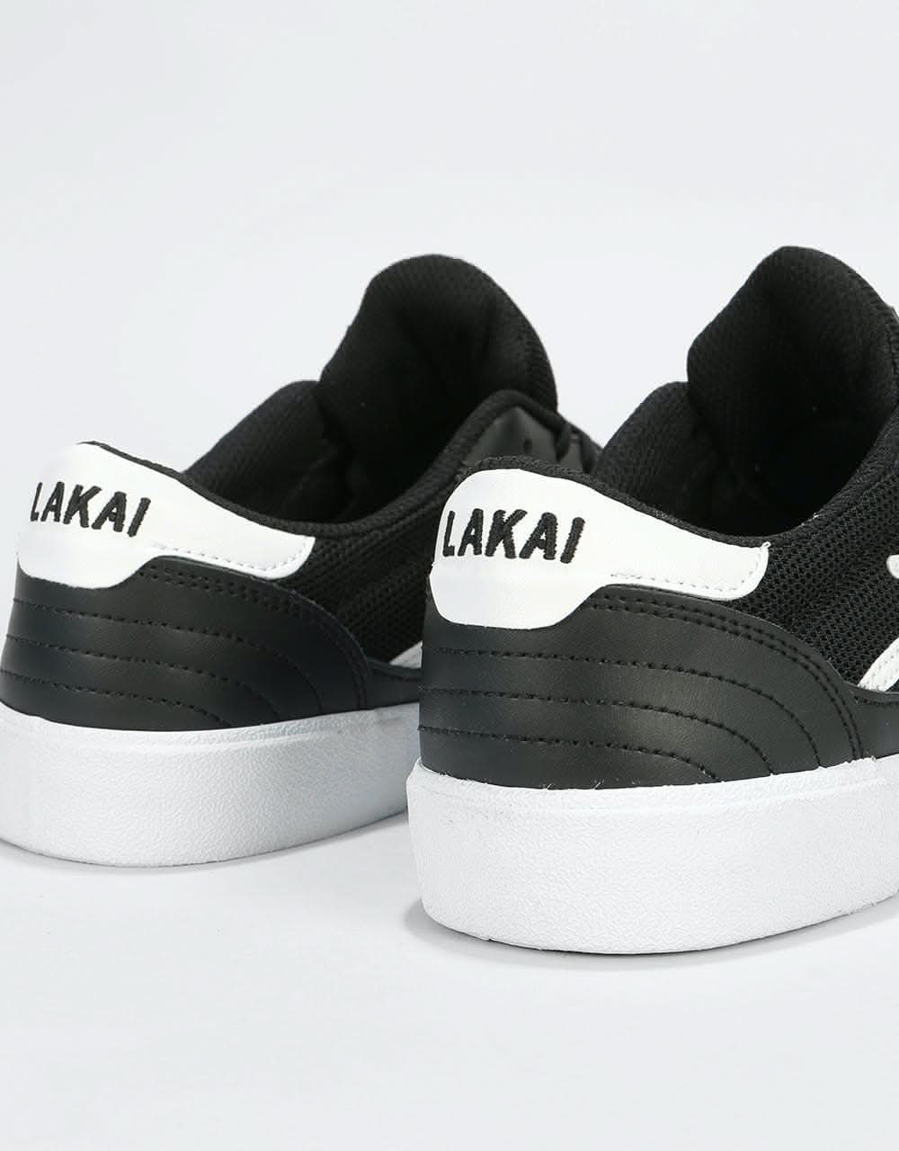 Lakai Cambridge Skate Shoes - Black/White Suede - Image 6
