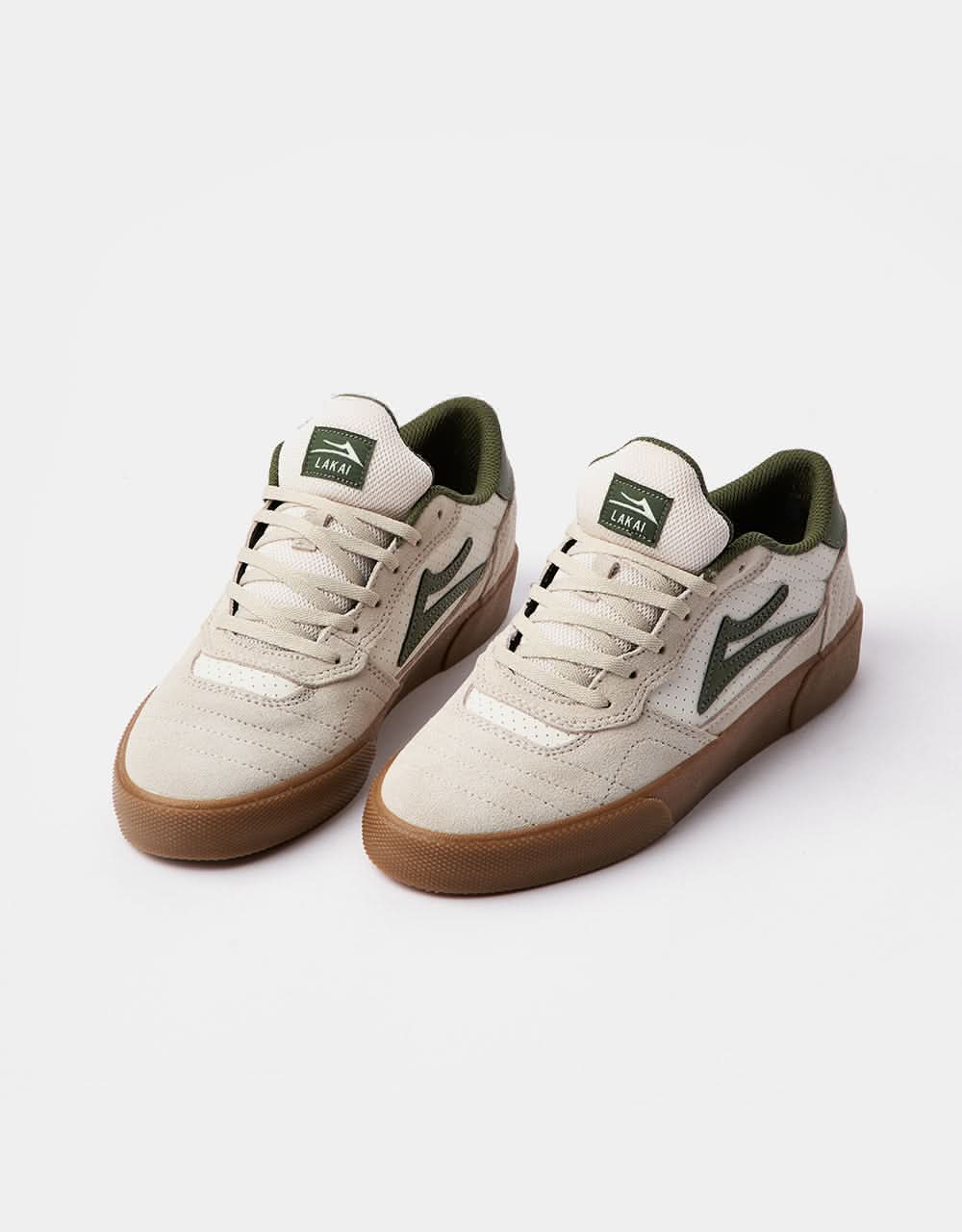 Lakai Cambridge Skate Shoes - Cream Suede - Image 3
