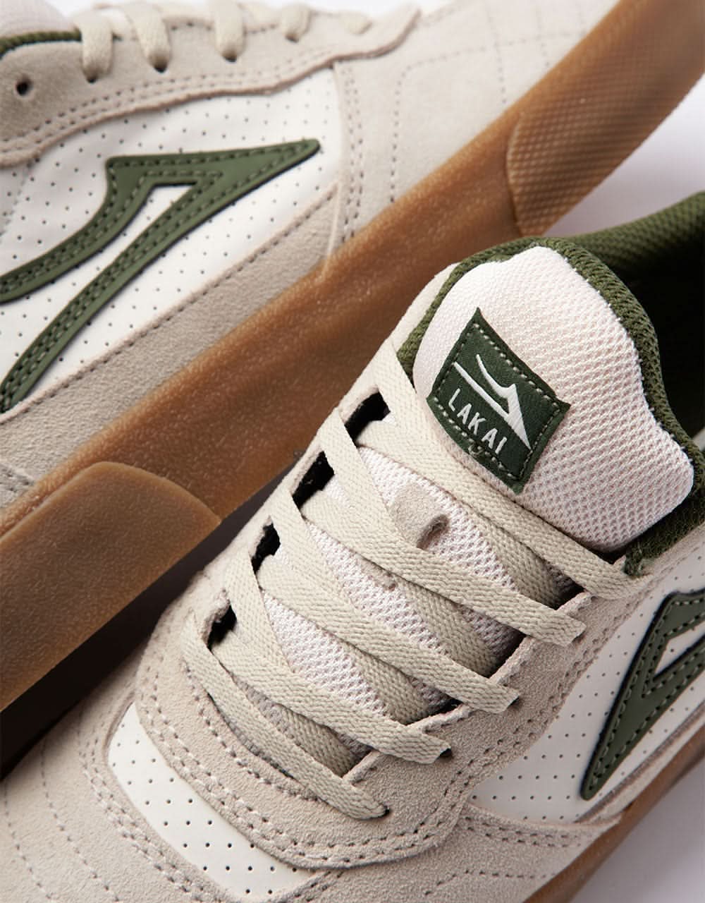 Lakai Cambridge Skate Shoes - Cream Suede - Image 4